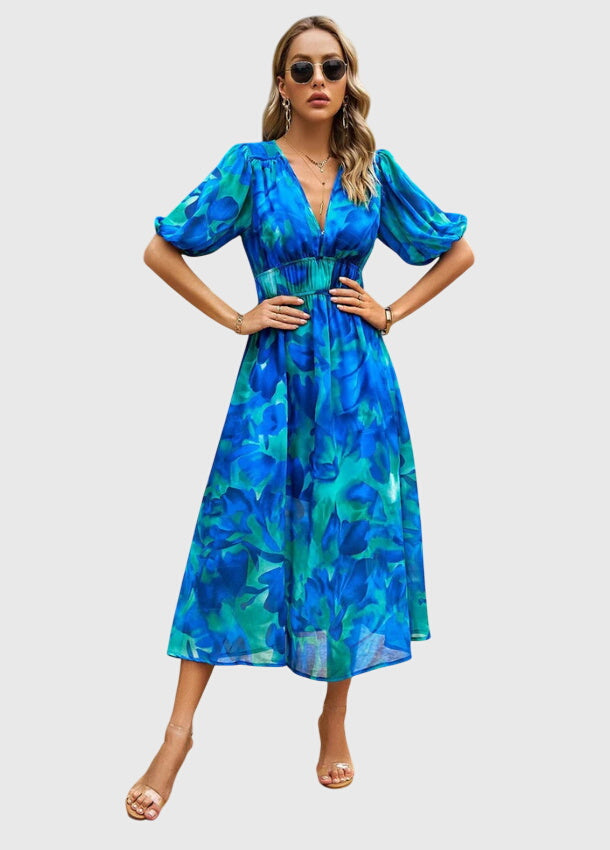 Merlin™ | Flattering Floral Midi Dress